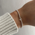 Clear & Silver Initial