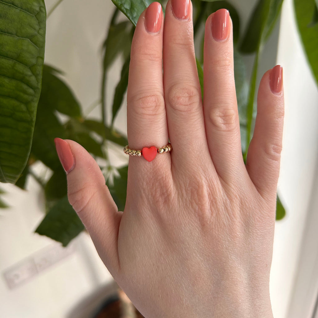 Pink & Red Heart Ring